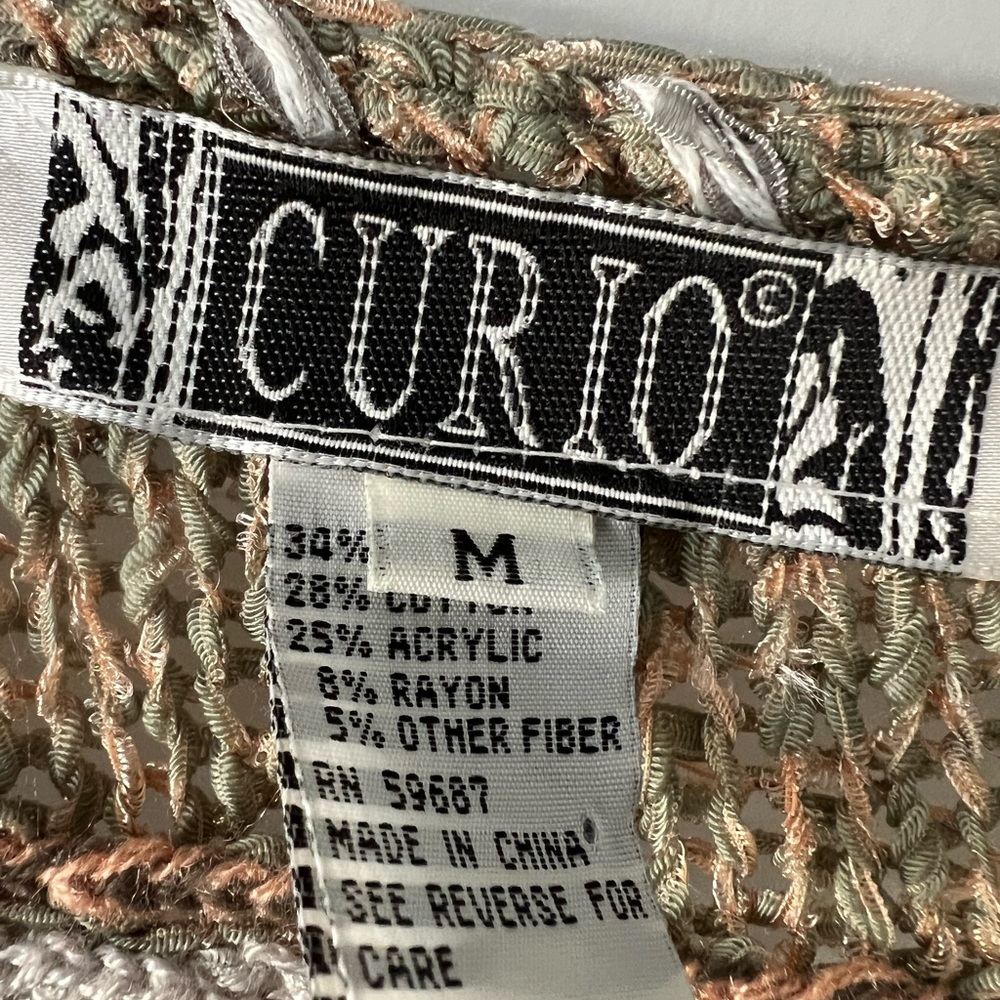 Anthropologie Curio Patchwork Button Front Knit C… - image 3